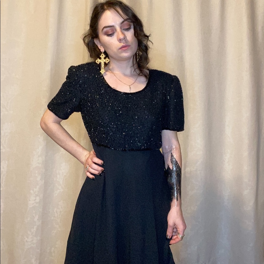 Vintage beaded dress.